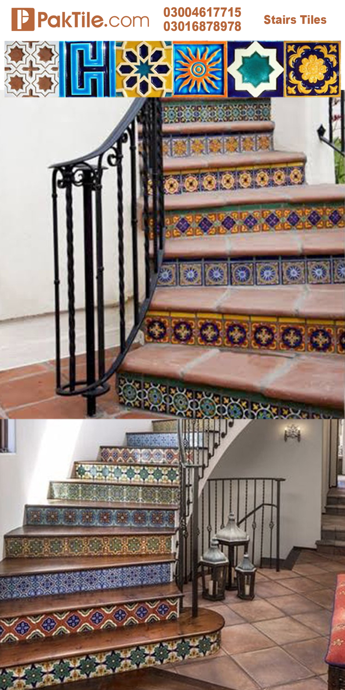 Pak Clay Tiles for Stairs Design
