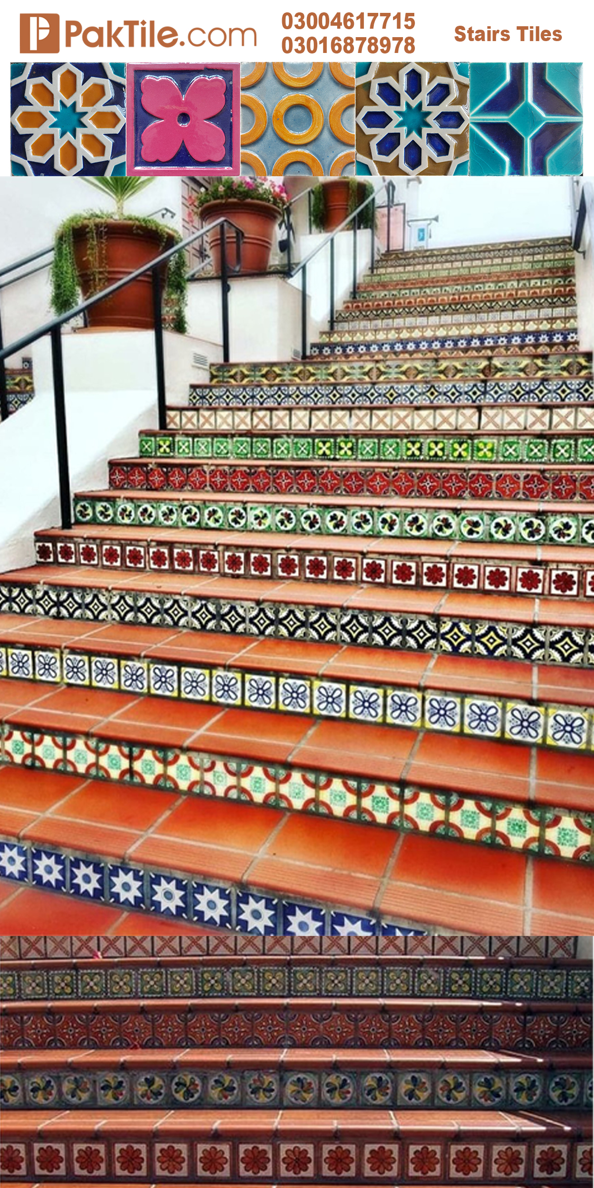 2 Pak Clay Stair Ceramic Tiles in Pakistan