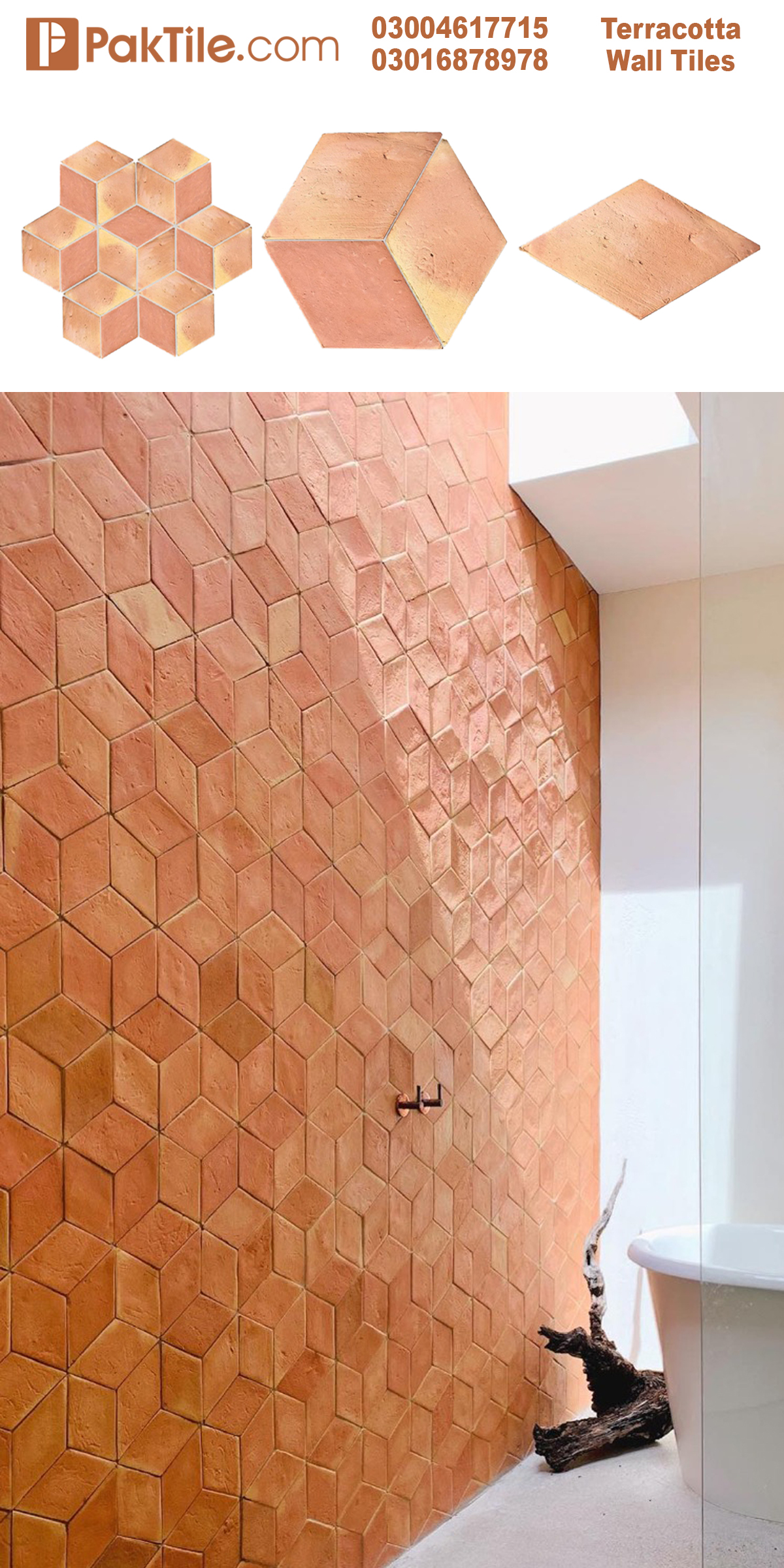 4 Pak Clay Terracotta Wall Tiles Design in Pakistan