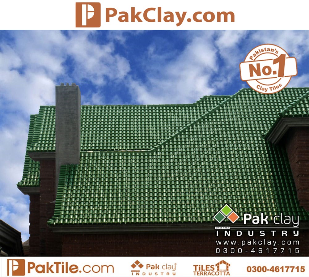 Clay Natural Khaprail Tiles Green Color