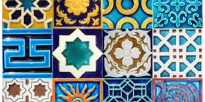 Pak Clay Porcelain Wall Tiles Blue Multani Tiles