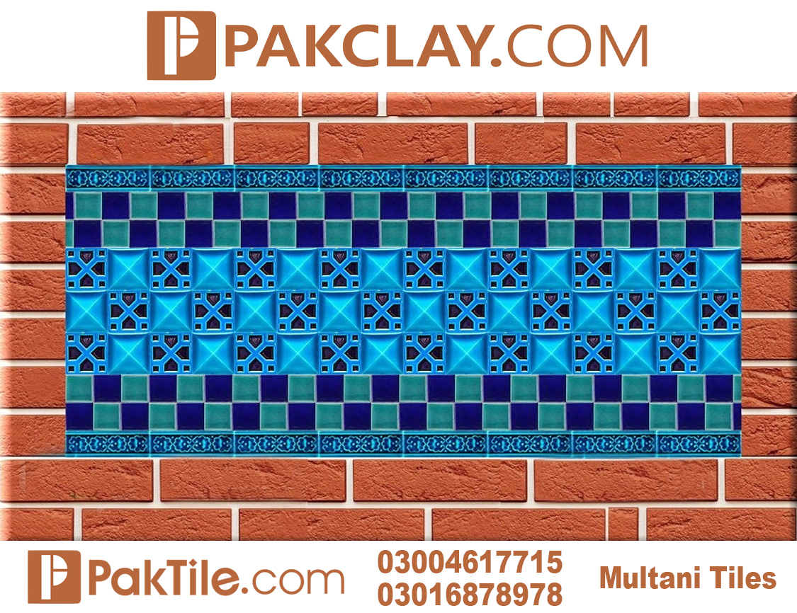 Pak Clay Exterior Brick Wall Tiles Blue Multani Tiles