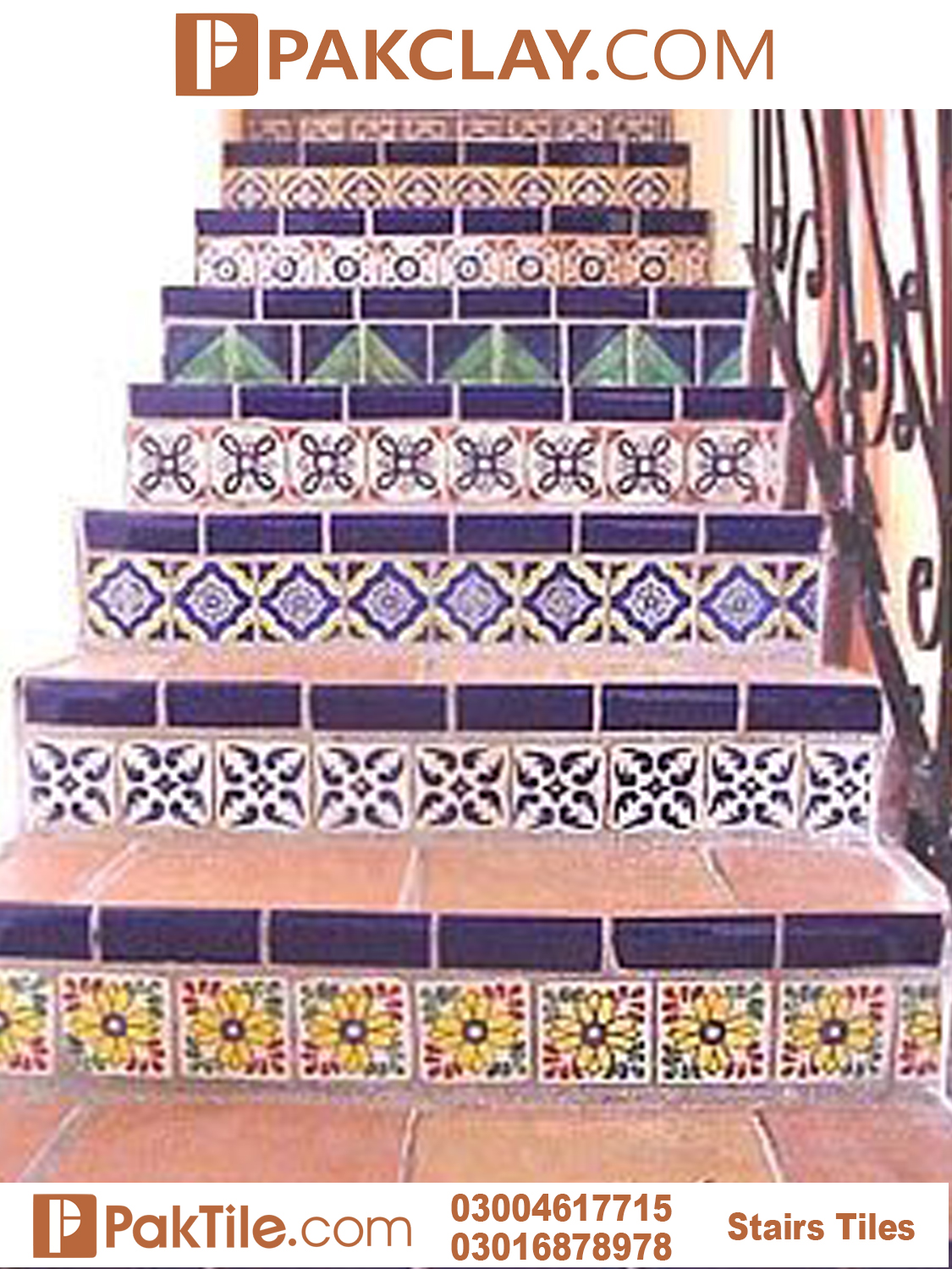 10 Hand Painted Staircase Tiles Design in Multan