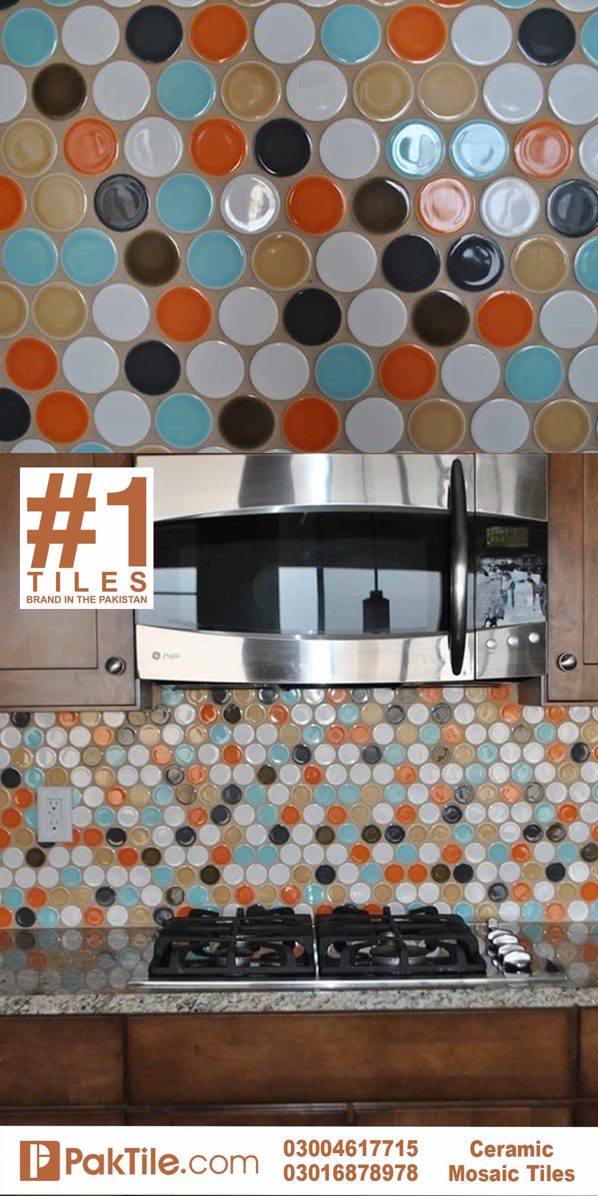 13 Pak Clay Ceramic Mosaic Bathroom Tiles Design