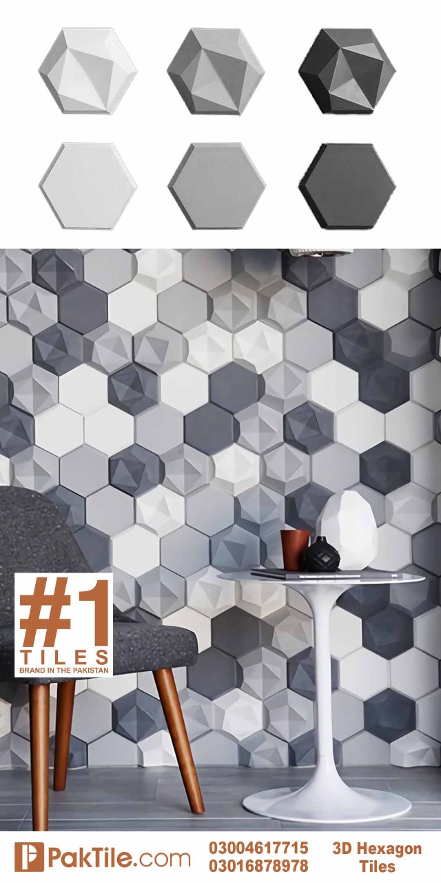 3D Hexagon Wall Tiles