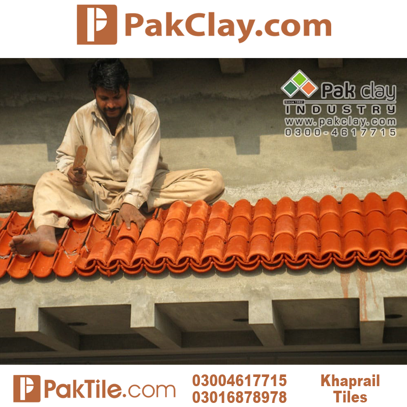We manufacture and supply natural clay Khaprail Tiles Near Design Gujranwala