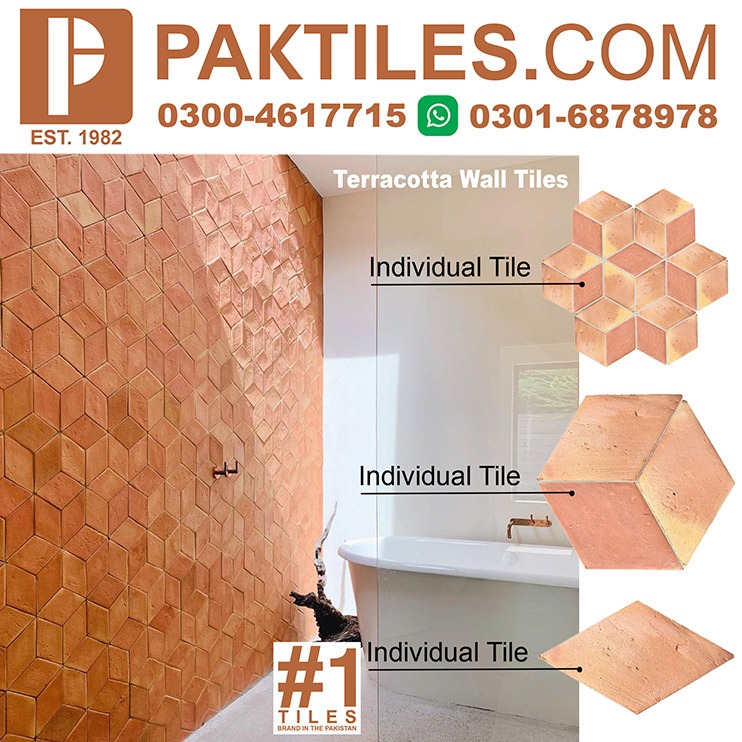 3 Terracotta 3D Wall Tiles in Jatoi