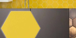 12 Pak Clay Hexagon Bathroom Tiles Design