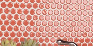 Pak Clay Orange Color Mosaic Tiles Price