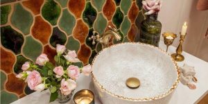 Pak Clay Washroom Backsplash Mosaic Tiles