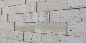 Travertine slab countertop