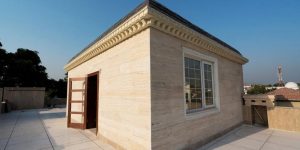 Wall Facade Travertine Marble Tiles Design